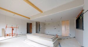 chantier plaquiste pose plaque platre